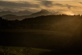 Sonnenuntergang über Mittelkärnten