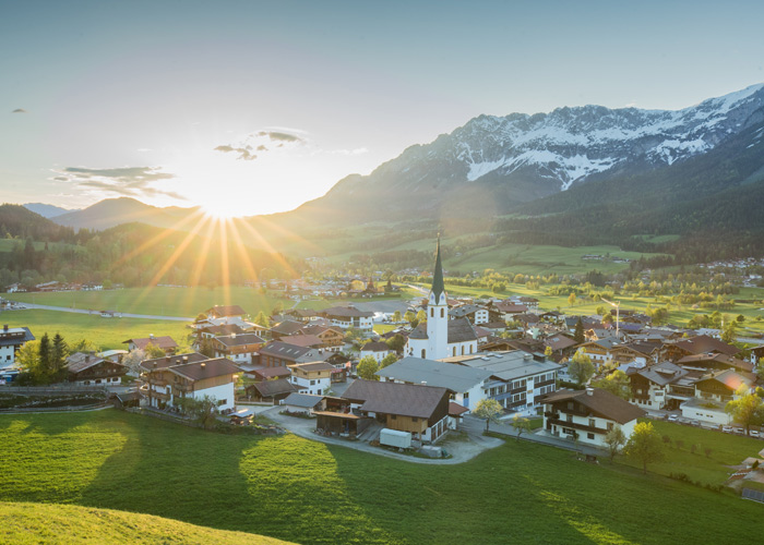 Dorzentrum von Ellmau am Wilden Kaiser