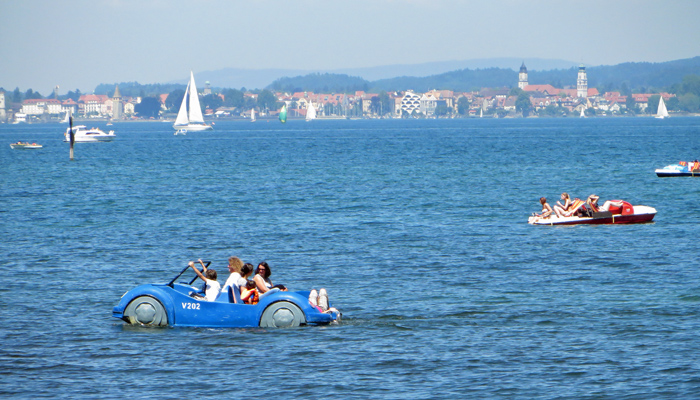 Fahrt auf dem Bodensee bei Bregenz