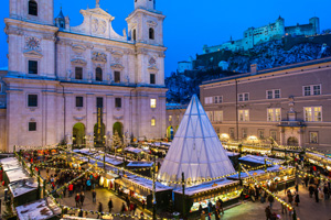 Der berühmte Christkindlmarkt in Salzburg