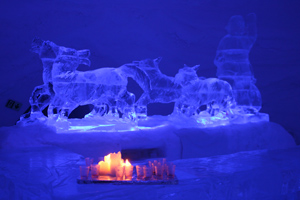 Eisskulpturen im Schneehotel