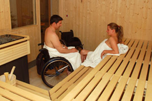 Sauna im rollstuhlgerechten Hotel Bräuwirt in Tirol