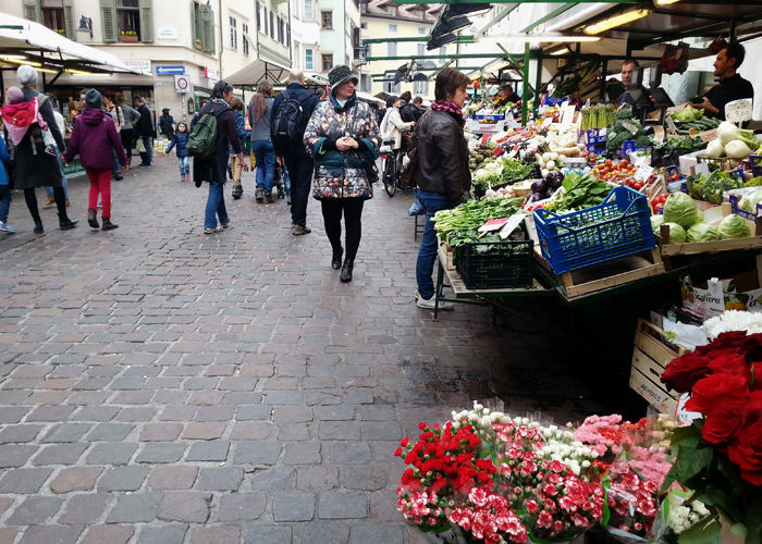 Obstmarkt in Bozen, Italien