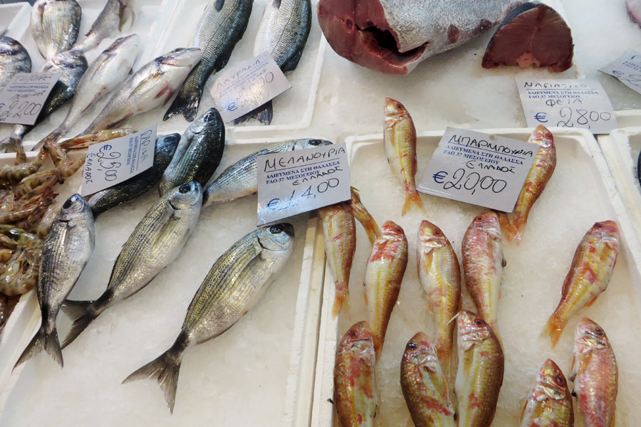 Fisch am Markt von Thessaloniki