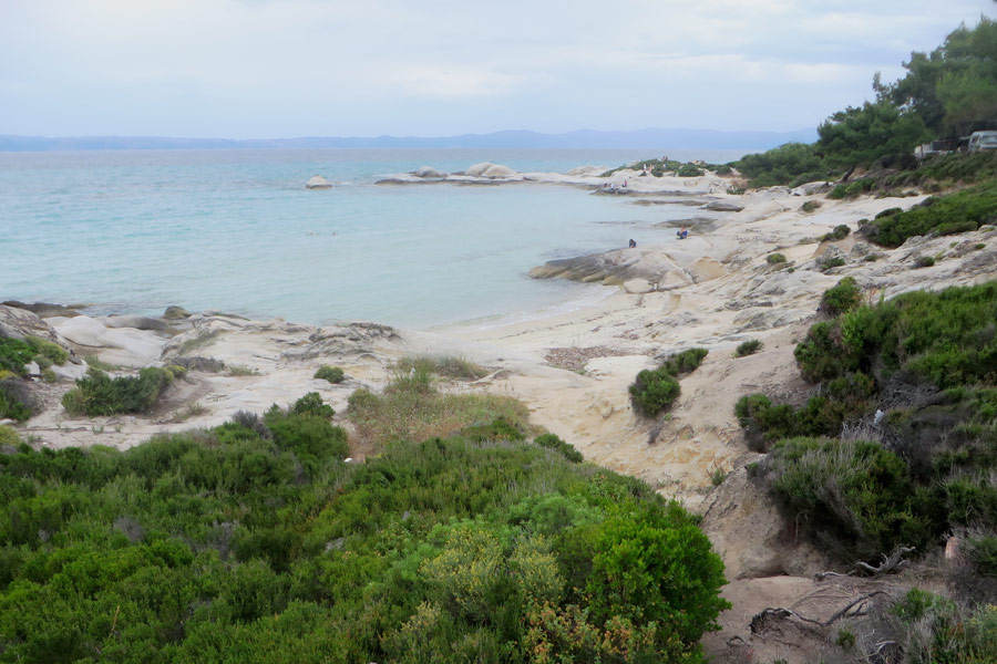 Strand in der Bucht von Kavourotripes