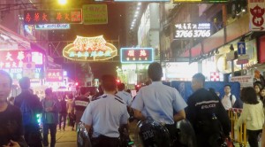 Polizei bei den Demonstrationen in Hongkong