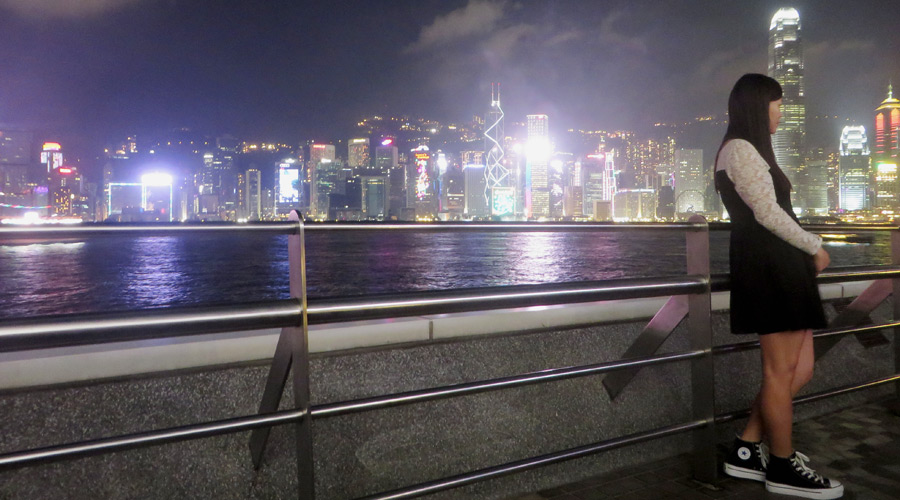Skyline der Hongkong Island