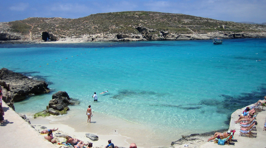 Die Blaue Lagune auf Comino.