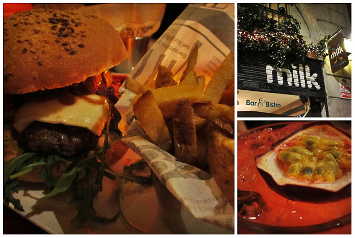 Süße Cocktails und leckere Burger gibts bei Milk.
