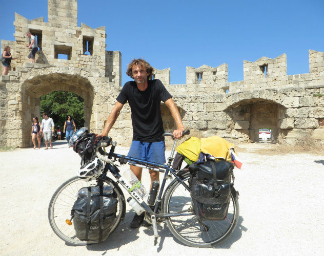 Fahrradtour durch Europa - Juri in Griechenland.