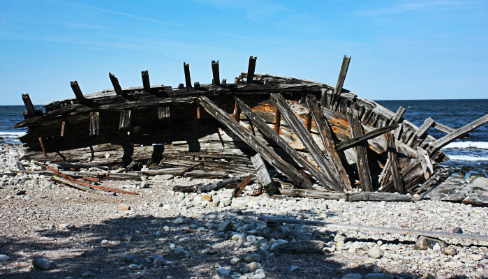 Das Schiffswrack des Schoners Swiks liegt seit 1926 hier.